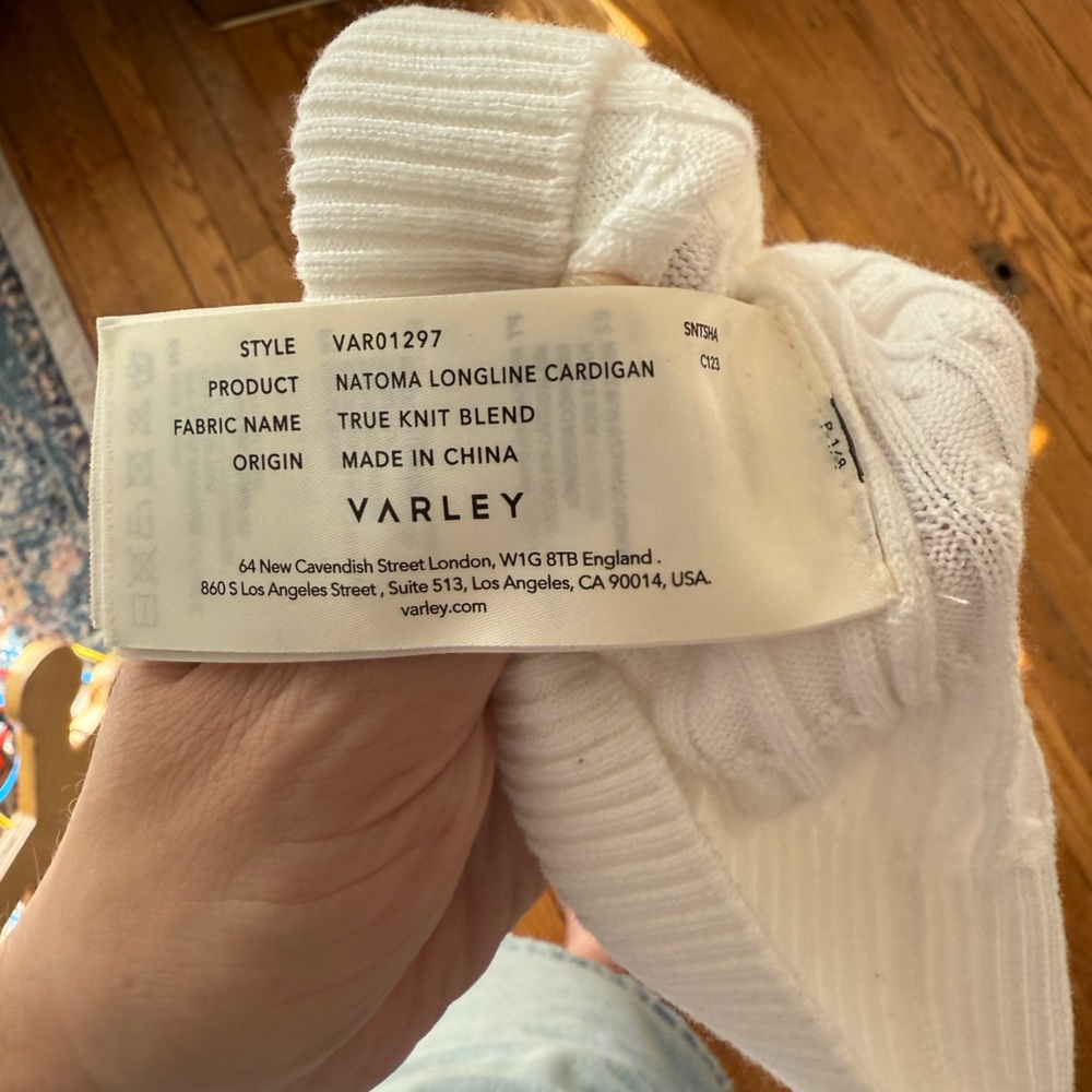 Varley Natoma Longline Cardigan - Size Small - NWT - Picture 5 of 6